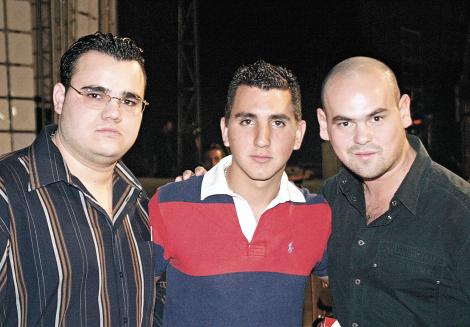 Memo Herrera, Luis Monroy y Adrián Ortiz