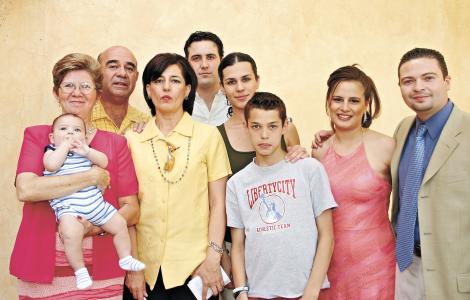 Georgina Sáenz de Villa, niño Jorge Humphrey Galván, Jorge Sáenz de Villa, Elena G. de Sáenz, Luis Alfonso Mendoza, Elena y Jorge Sáenz,  Alejandra Galván de Humphrey y Jorge Humphrey Sáenz