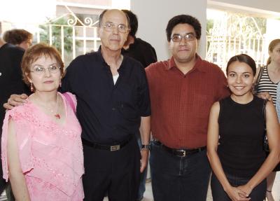 Blanca Inés Martínez, Alonso de Alba, Abdo R. Sabag y Teresa Hernández.