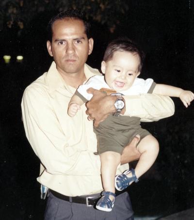 Alberto Díaz López con su hijo Diego Alberto Díaz Avilán