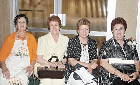 Coty Guerra, Violeta de Cárdenas, Mary Suárez del Real y Josefina Aguado de Martínez.