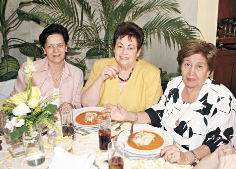 Mary Cruz de Lechuga, Nora L. de González y Celia P. de Saracho