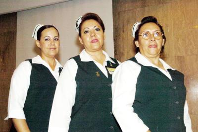 Luz Elena Rodríguez, Dolores Rico y Bertha Mendoza.