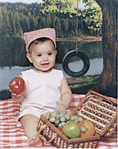 Paola Itzel Briceño de los Santos, en una imagen de estudio a sus diez meses de edad.