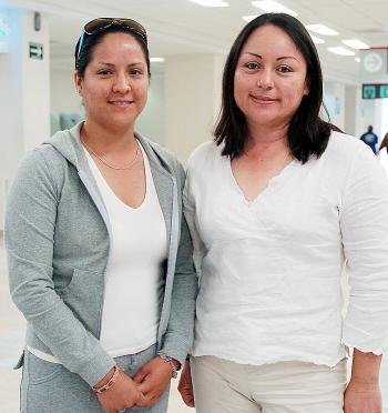 Marcela Vázquez y Lizbeth Dovalí viajaron con destino a Tijuana.