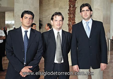 Yussef Mansur, Javier Villarreal y Carlos Finck