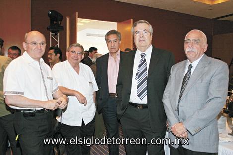 Andrés Vara, Alfonso Arizpe, Guillermo Ficker, Arturo Gallegos y Reymundo Verduzco