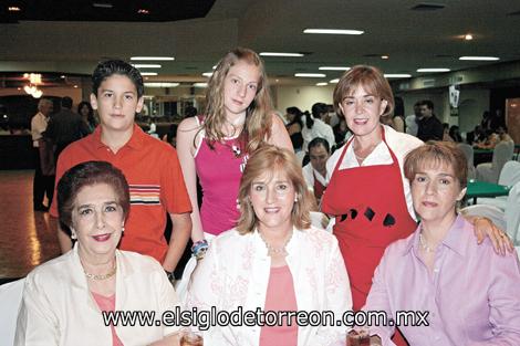 Erwin y Ana Caty Ranson Cepeda, Catalina Cepeda de Ranson, María Enriqueta G. de Cepeda, María Enriqueta C. de Graham y Pilar W. de Del Río