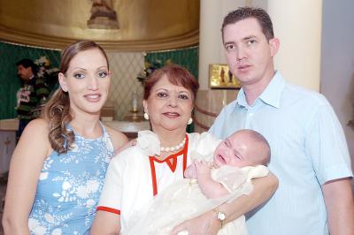 Lorena de la Vega de Galindo, Margarita Obregón de Galindo, Francisco Javier Galindo y Ana Paula Galindo de la Vega.