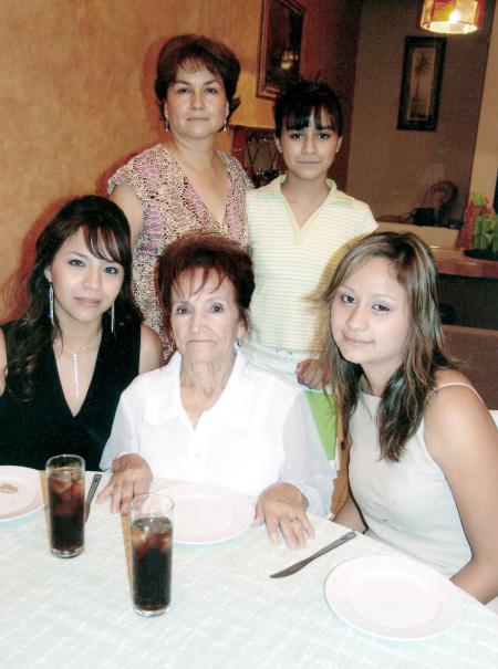 Coco Hernández de Martínez celebró su cumpleaños recientemente, con un ameno convivio acompañada por Enevy Hernández, Socorro Retana, Karla Ceniceros y Astrid Martínez.