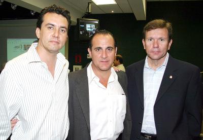 Fernando Máynez, José Ángel Fernández y Carlos González..