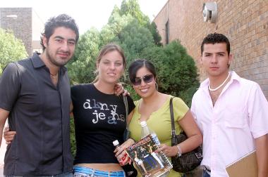 Ricardo Bazán, Andrea Bracho, Estefanía Pompa y Abraham Aguilar.