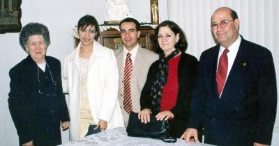 Rosario Madero de García Alba, Claudia Liliana Mena López, Juan Alberto Pérez Ortega, Conchita García de Alba y Rafael García de Alba.