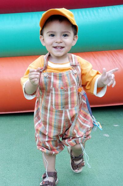 Adrián Licerio, en reciente festejo infantil.