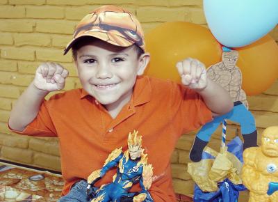 El pequeño Alejandro festejó su cuarto aniversario.