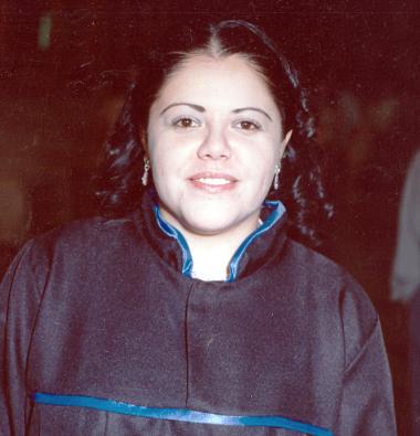 Ruth Lizeth Campeán Corral, el día de su graduación en puericultura.