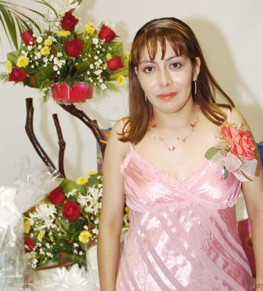 Gisela Castañeda Morillón, captada en su fiesta de despedida.