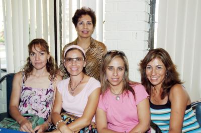 Tensy Garza, Marilú González de Félix, Emma Delgado, Brenda Castellanos y Elba Mena.