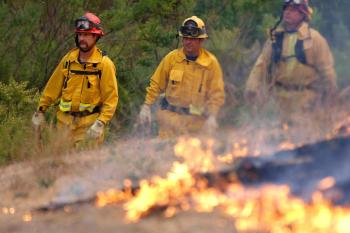 El incendio comenzó en el barrio residencial de Chatsworth, al oeste de Los Ángeles, como un fuego local avivado por la maleza seca, y más de tres mil bomberos intentan combatirlo , apoyados desde el aire por helicópteros y aviones cisternas.