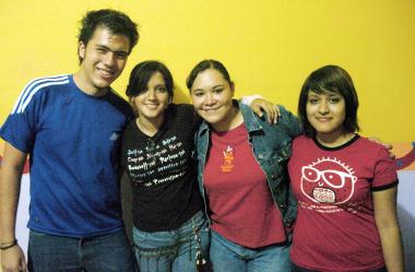 Julio Núñez, Dalia García, Andrea Solís y Yasmín García.