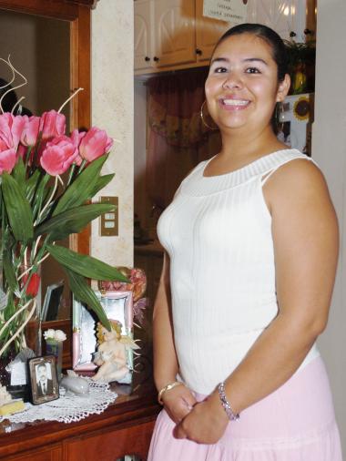 Wendy Triana Burguette, durante su festejo de cumpleaños.