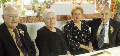 José Leyer, Ana María de Leyer, María de Jesús Cabarga y Manuel Cabarga.