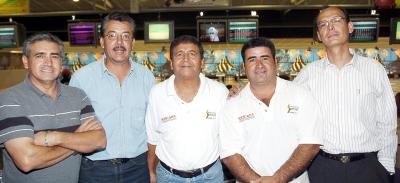 Francisco Saldaña, Luis Ríos, Pedro Fuentes, Pedro Rivas y Carlos Izaguirre.