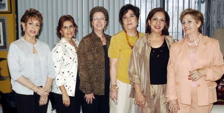 22 de octubre 2005
 María Eugenia Maléndez, Rosina López Nava, Rosarín Fernandez, Ángeles Armendáriz y Carmen Meléndez.