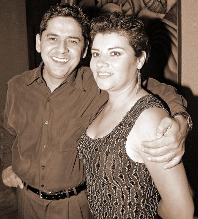 Leonel Ávila con su esposa  María de la Paz  Yáñez.