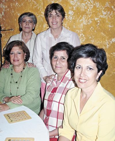 Nena Villarreal, Adriana Campillo, Lupita Villarreal, Nilda  Calero y Lupita de Katsicas.