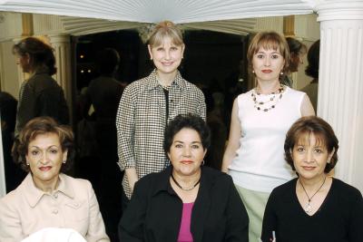 Ángeles de Lara, Lucila de Hernández, Lety de Martínez, Luly de Berlanga y Margarita de Rivera.