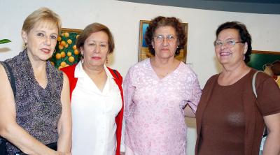 Judith Gurza, Katy Gámez. Socorro González y Esperanza Aguilera