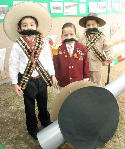 Ángel Berumen, Luis Daniel Uribe y Bruno Vargas.