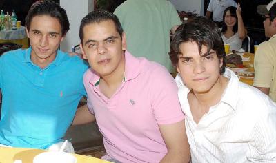 Jorge Abularach, Alfredo Anaya y Diego Saucedo.