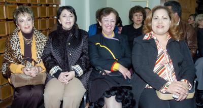 Marisa de Berlanga, Nina de Eraña, Alicia de Fernández y Eva Mejía