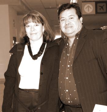 Claudia Barabda y Carlos González, viajaron a México, DF.