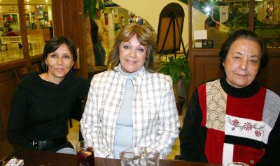 va_27012006 
 Olga de García, Coco Villarreal de Valles y Aracely Verdeja.