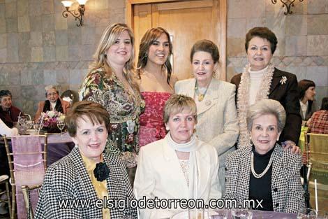 Cristy Gilio de Tohmé, Mónica Villalobos Zepeda, Marilú Hernández de Tohmé, Bibi de la Peña, Rosalvia Mijares, Malena Romo y Caro V. de Garza