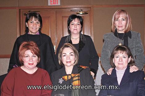 Jenny N. de Alvarado, Patricia N. de Díaz Flores, Olga G. de Díaz Flores, Cecilia Díaz Flores, Leticia Gurza de Díaz Flores y Patricia Vázquez Canseco