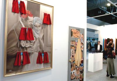 Imagen de una obra de la galería Espacio Mínimo de Madrid, en la Feria Internacional de Arte Contemporáneo.