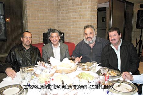 Heberto Quintero Pámanes, Rene Cantú Charles, Francisco Mijares y Nicolás Papadópulos