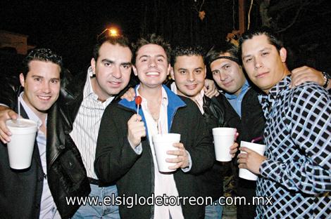 Pipe, Blanco, Joaquín, Rafa, Lechuga y Sonrics.