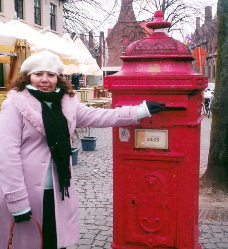 Victoria Domínguez, en Brujas Bélgica.