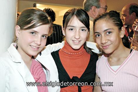 Ana Sofía González, Daniela Berlanga y Mariel Vargas.