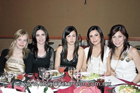 Cristina Martínez, Paola Ramos, Maru Ávila, Sofía Corrales y Saraí Fahur.