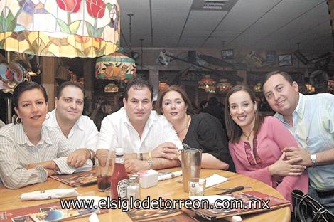 Claudia de Habib, Jorge Habib, Rudy Kawas, Lisa de Kawas, Malena de Marmolejo y Juan Marmolejo.