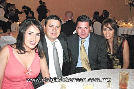 Bárbara Luévanos de Nahle, Anuar Nahle, Jorge Jalife y Laura Luévanos