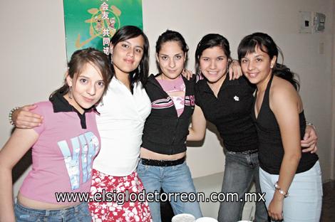 Salma Ramos, Azalea Sánchez, Carolina Ávila, Ana Gaby S. y Ana Isabel.