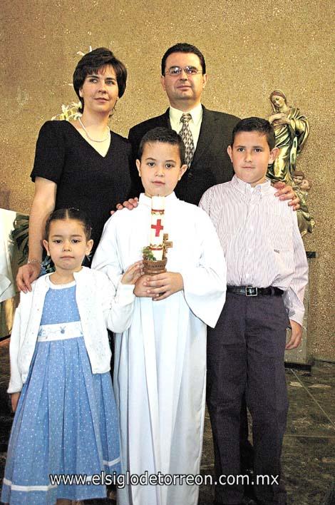 Magdalena Dueñes de López, Luis López Márquez, Mauricio, Luis Alberto y Magdalena López Dueñes.