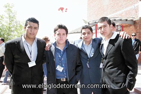 Erik Rodríguez, Josué Gómez, Rodrigo Gámez y Fernando Villanueva.